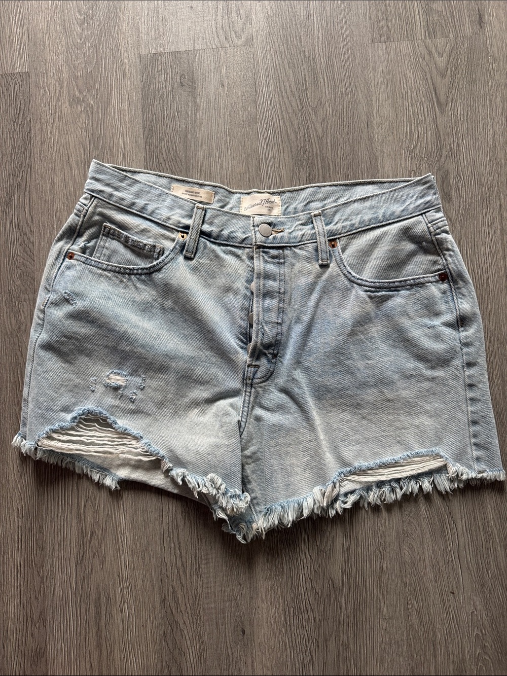 Universal Thread Light Wash Distressed Denim Shorts